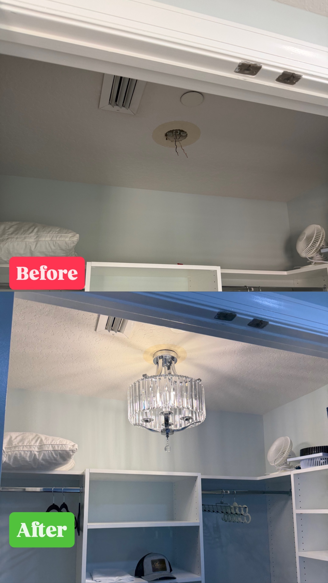 Closet Light Fixture Install