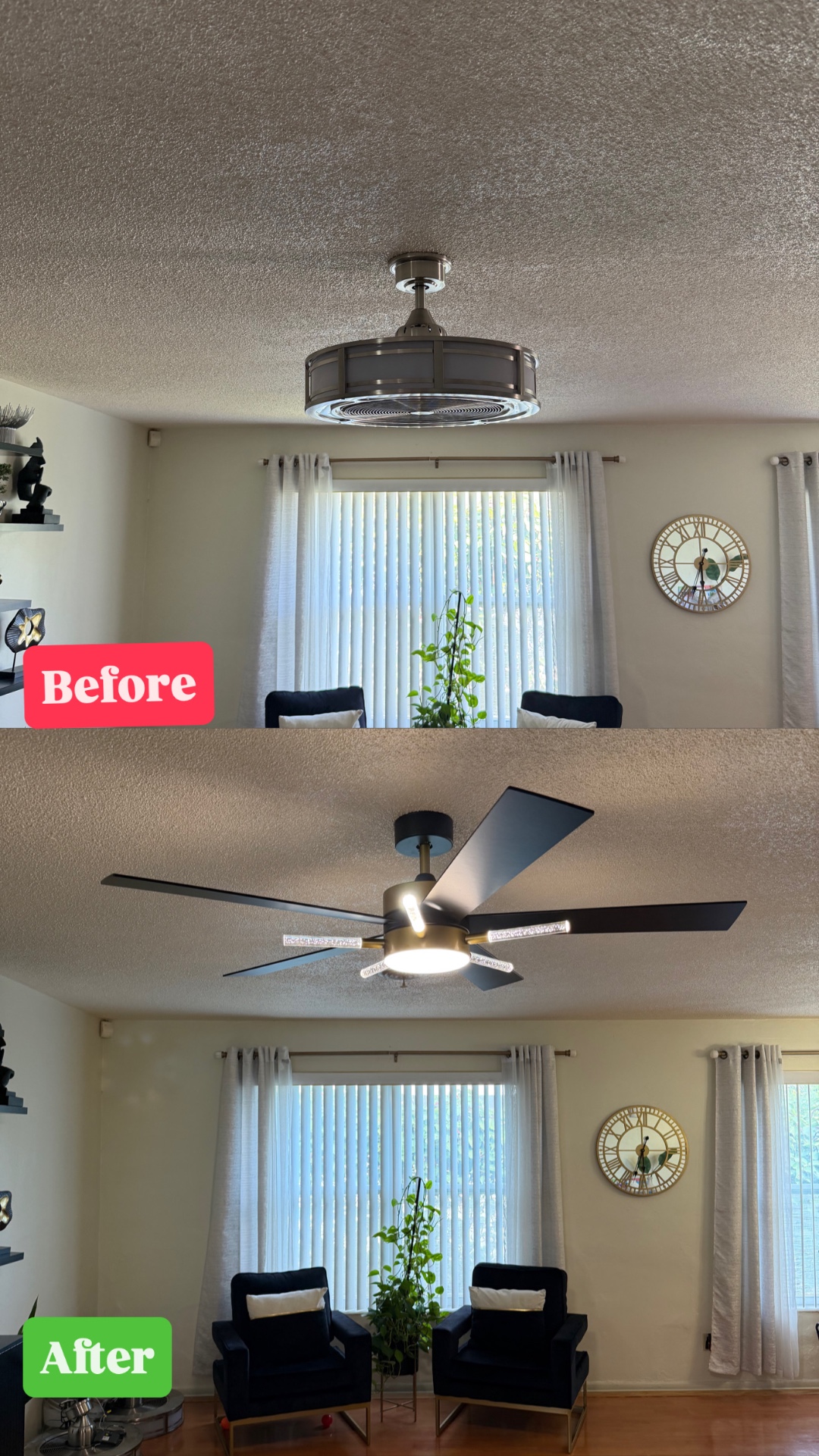 Living Room Ceiling Fan Upgrade