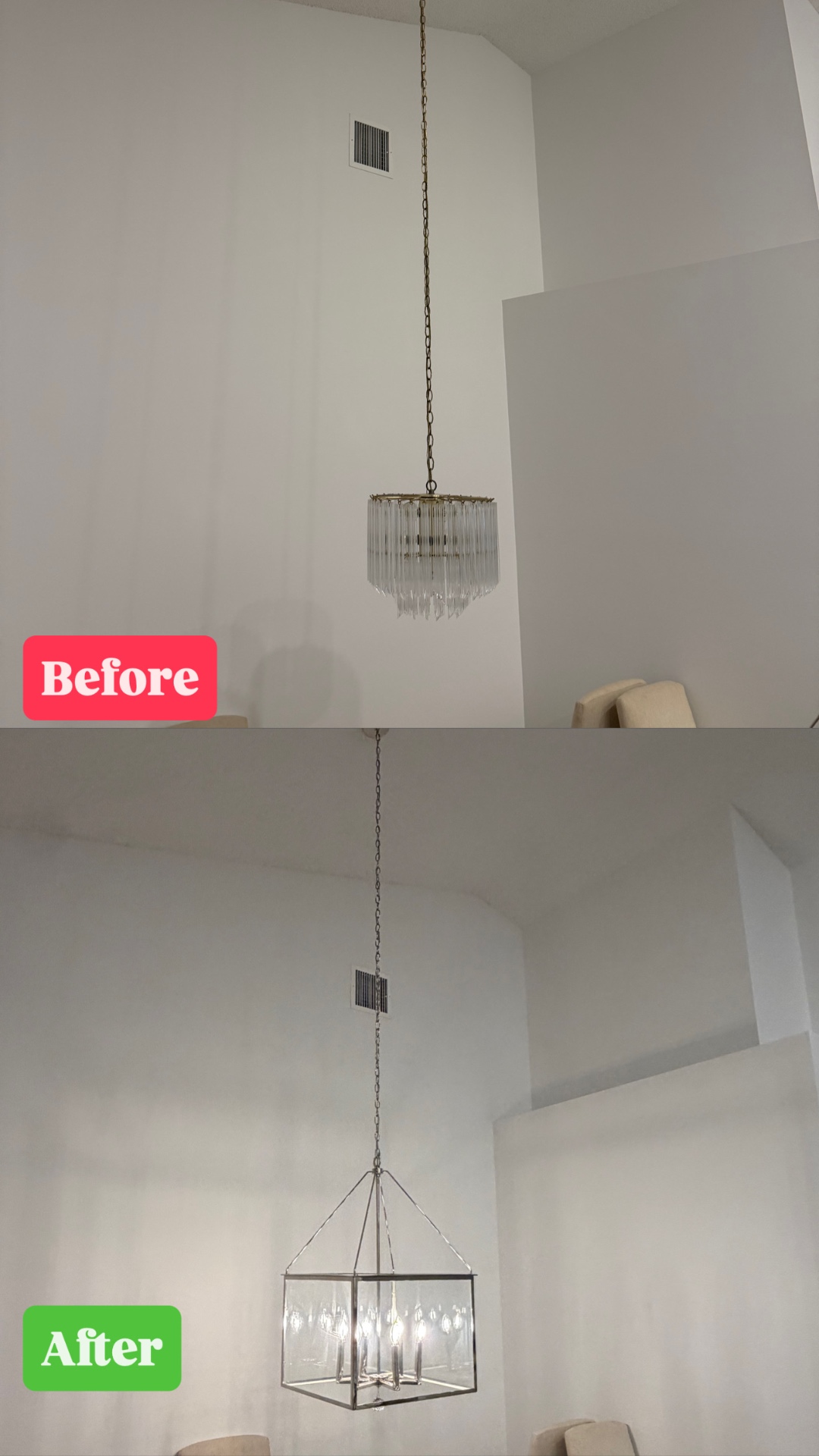 Foyer Lantern Pendant Swap