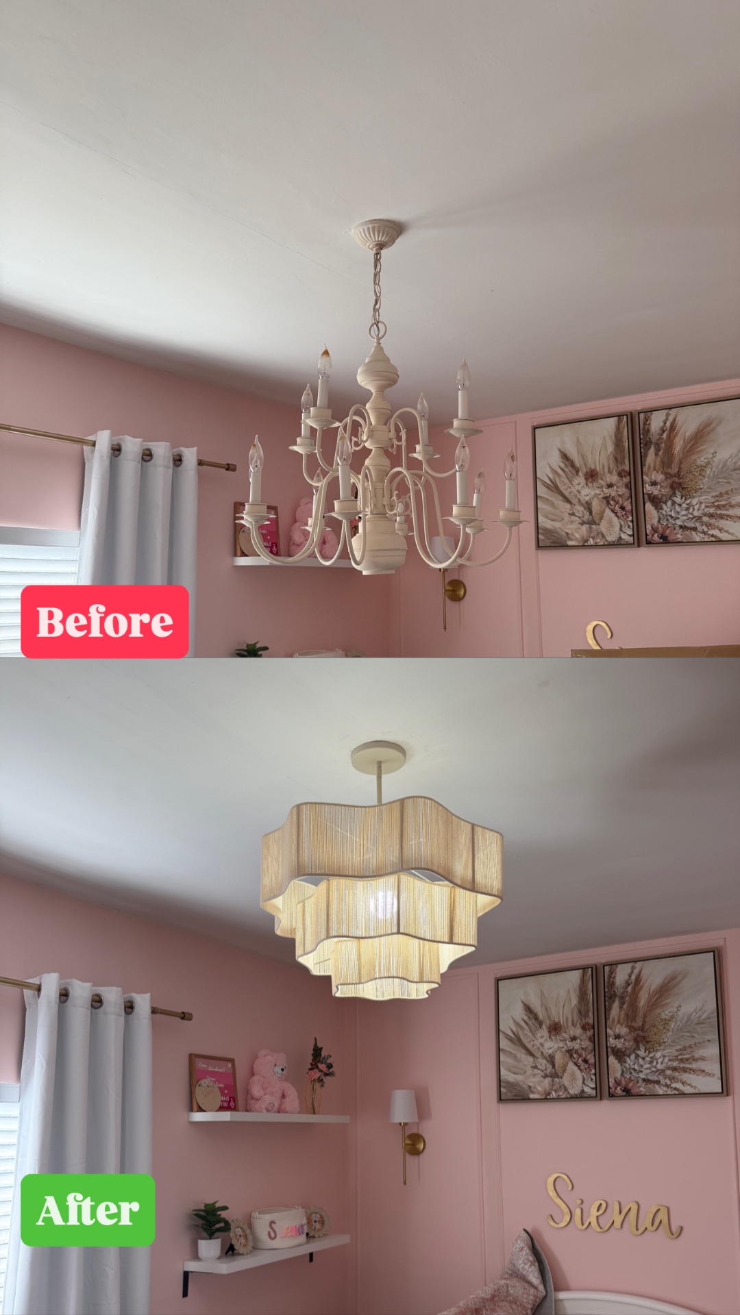 Girls Room Chandelier Upgrade