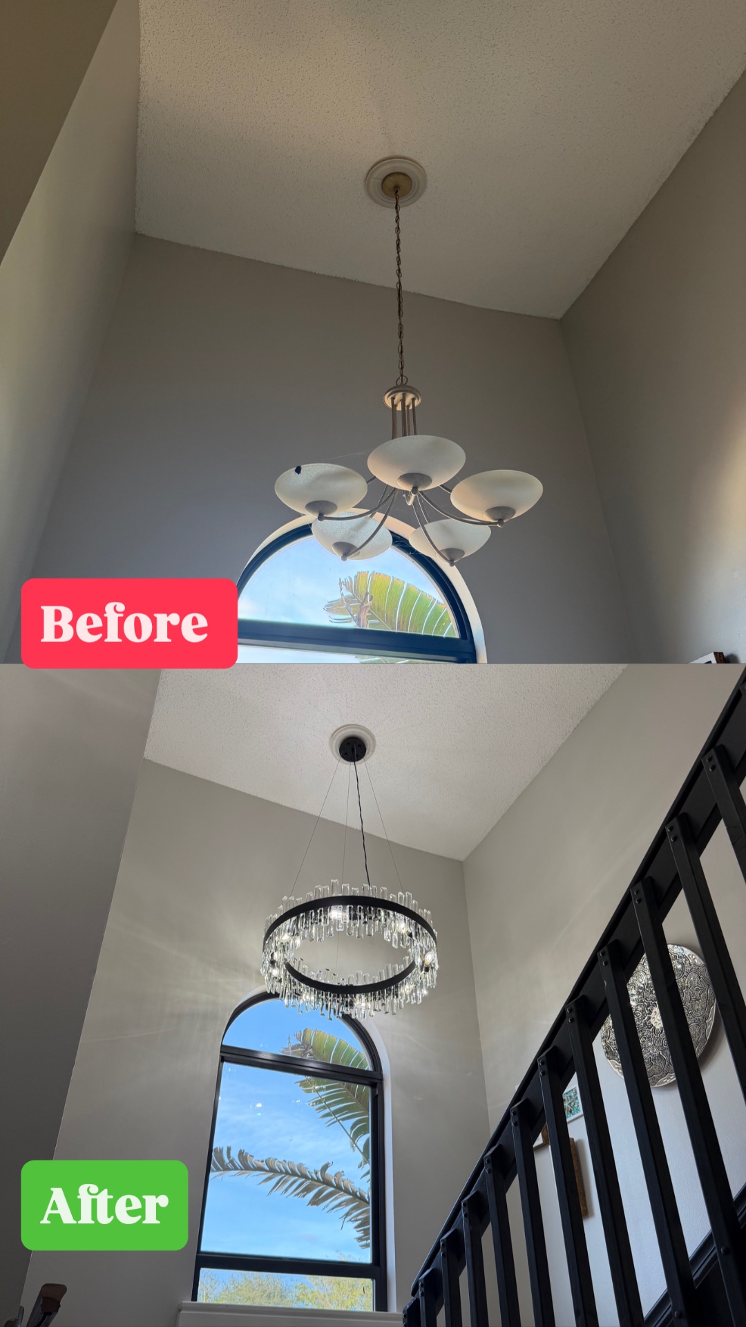 Foyer Crystal Chandelier Upgrade