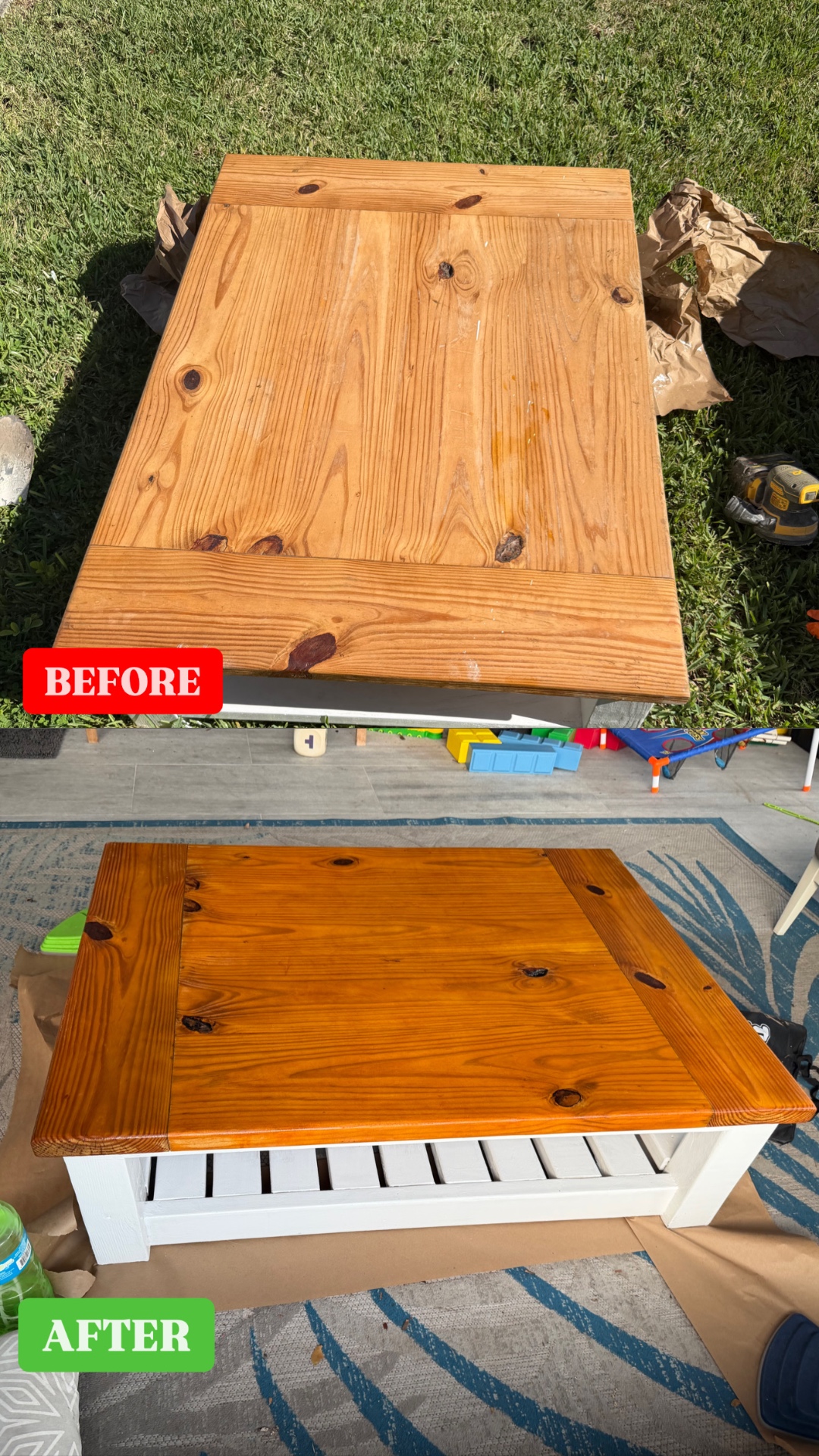 Coffee Table Refinish & Repaint
