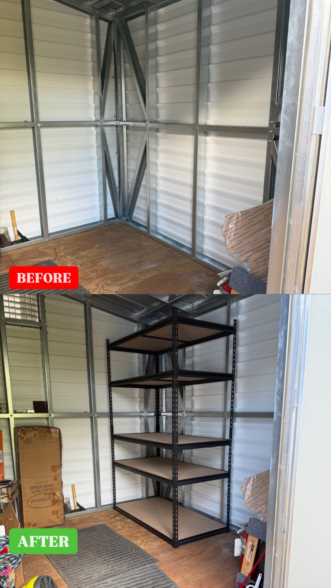 Shed Heavy-Duty Shelving Assembly