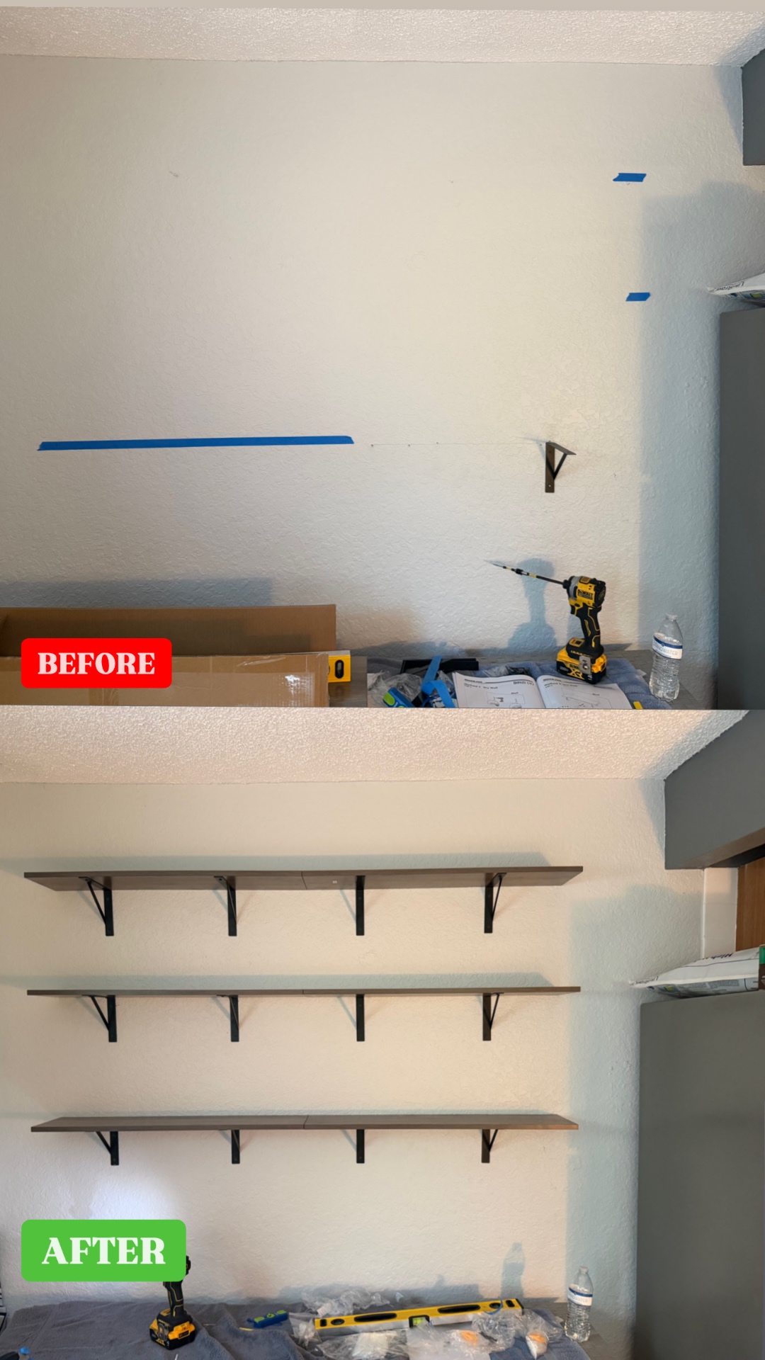 Floating Wall Shelves Install