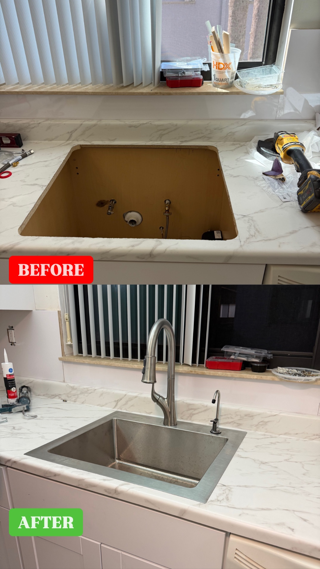 Kitchen Sink & Faucet Install