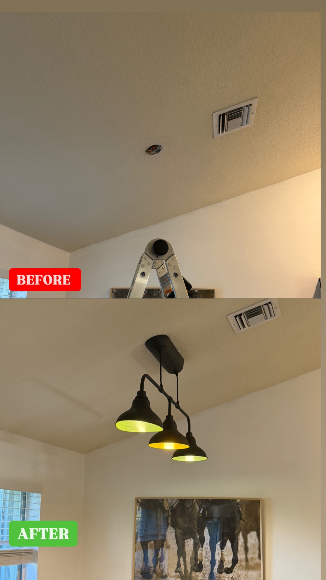 Dining Pendant Light Install