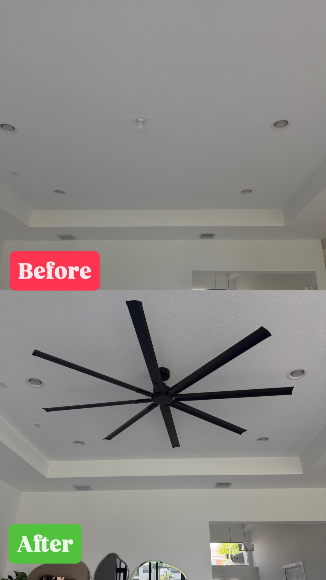 Big Ceiling Fan Install